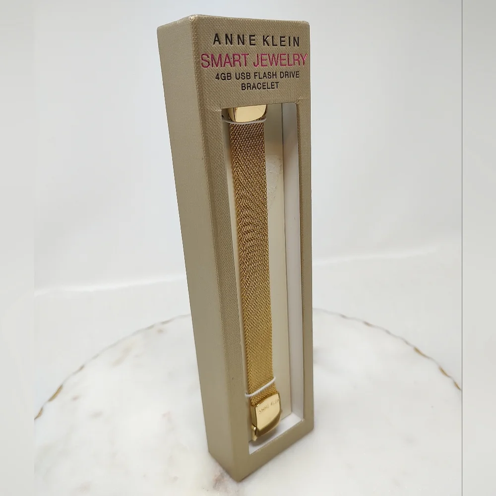 Anne Klein Gold Smart Jewelry Bracelet With 4GB Hidden USB Drive